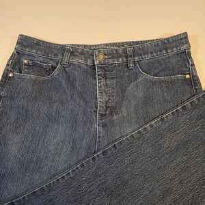 Christopher & Banks Classic Fit Straight Leg Jeans Women's‎ 12 Dark Wash Denim